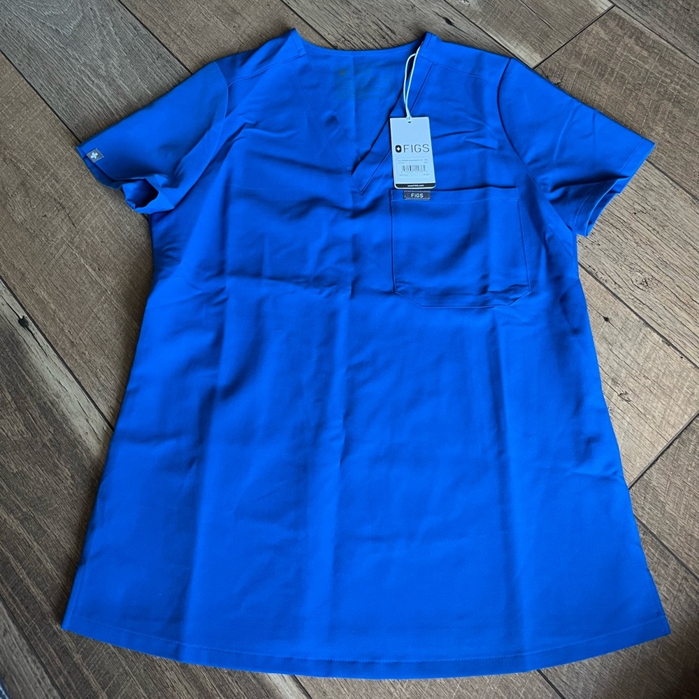 Figs Royal Blue Catarina Scrub Top XS